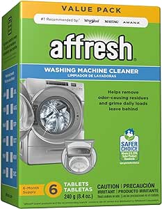 Affresh Washing Machine Cleaner, Cleans Front Load and Top Load Washers, Including HE, 6 Tablets