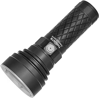 ThruNite Catapult V6 SST70 LED Rechargeable Flashlight, 756 Yard Throw, 2836 High Lumens Bright Searchlight, Long Beam Distance Flashlight for Hiking, Camping, and Hunting, Black, Cool White - CW