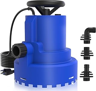 AgiiMan 2HP Automatic Submersible Water Pump, 5500GPH Sump Pump Utility Pump for Pool Draining, Water Removal Pump with 3...