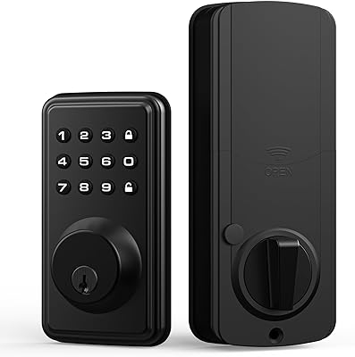 HOTATA Keyless Entry Door Lock with Keypad, Smart Electronic Deadbolt Lock, Up to 50 Access Codes, Anti-Peeking Password, Easy Installation