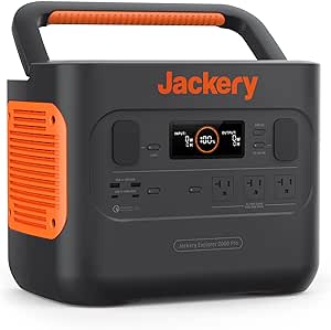 Jackery Explorer 2000 PRO Portable Power Station, 2160Wh Capacity with 3x2200W AC Outlets, Fast Charging, Solar Generator for Home Backup, Emergency, RV Outdoor Camping (Solar Panel Optional)