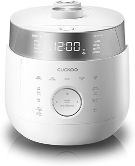 Image of CUCKOO CRP-LHTR1009FW 10-Cup (Uncooked) / 20-Cup (Cooked) Induction Heating Twin Pressure Rice Cooker with Nonstick Inner Pot, 16 Menu Modes, 3 Voice Guide, Auto Clean (White)