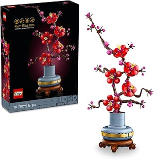 LEGO® Icons Plum Blossom 10369 Flower Decor Display, Zero-Maintenance Plant Toy, Botanical Collection Building Set for Adu...