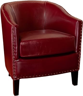 Christopher Knight Home Austin Leather Club Chair, Oxblood Red