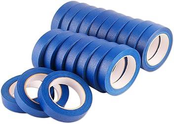 Image of Lichamp Blue Painters Tape 1 inch, 20 Pack Blue Masking Tape Bulk Multi Pack, 1 inch x 55 Yards x 20 Rolls (1100 Total Yards)