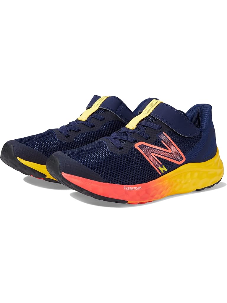 Multi New Balance Kids Fresh Foam Arishi v4 Bungee Lace with Hook-and-Loop Top Strap (Little Kid)