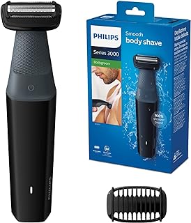 Philips 3000 Series Waterproof Body Trimmer, 1 Clip-On Clog, 3 mm, 50 Minutes Battery Life for 8 Hours Charging (Model BG3...