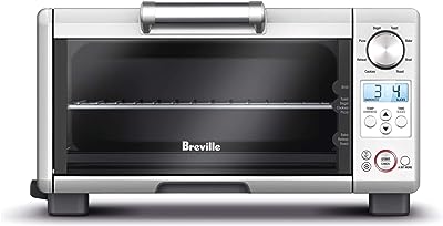 Breville the Mini Smart Oven®, Electric Countertop Toaster Oven, Small Portable Oven, BOV450XL, Brushed Stainless Steel