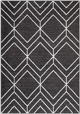 SAFAVIEH Adirondack Collection Area Rug - 5'1" x 7'6", Brown & Ivory, Modern Geometric Design, Non-Shedding & Easy Care, Ideal for High Traffic Areas in Living Room, Bedroom (ADR241T)