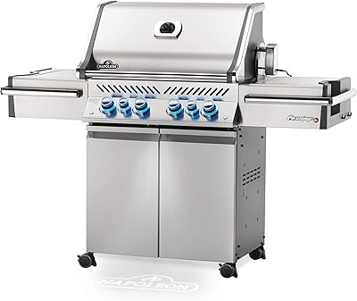 Napoleon PRO500RSIBPSS-3 Prestige PRO BBQ Propane Gas Grill, 500 sq.in. + Infrared Side and Rear Burners, Stainless Steel