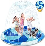 Sebor Splash Pad for Toddlers, 77" Sprinkler for Kids, Thicken Baby Pool Water Mat, Fun Summer Outdoor Water Toys for Toddlers 4-6,Multi