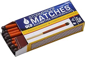 UCO Stormproof Matches, Waterproof and Windproof with 15 Second Burn Time - 25 Matches