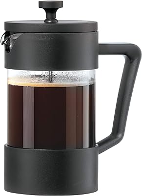 Oggi Borosilicate Glass French Press Coffee Maker (20oz)- 5 Cup Capacity, Coffee Press, Single Serve Coffee Maker, Stainless Steel Lid & Plunger, Make Great Coffee Gifts