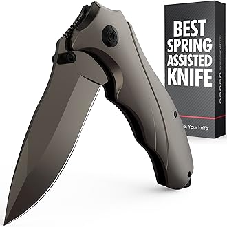 Image of Pocket Knife for Men Best Knife Folding Knife with Glass Breaker and Pocket Clip - Tactical Knife - Cool Folding Knives for Military Work Camping - Birthday Gifts for Dad 6495