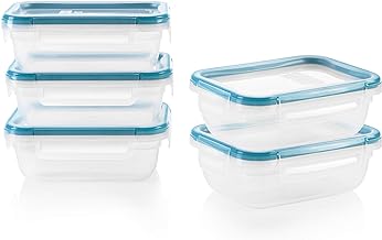 Snapware | Meal Prep and Food Storage Container Set | 5 Pack Rectangular Container Set with Lids | Microwave, Freezer, and...