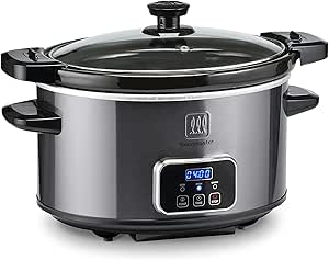 Toastmaster 4-Quart Digital Slow Cooker with Locking Lid (Graphite)