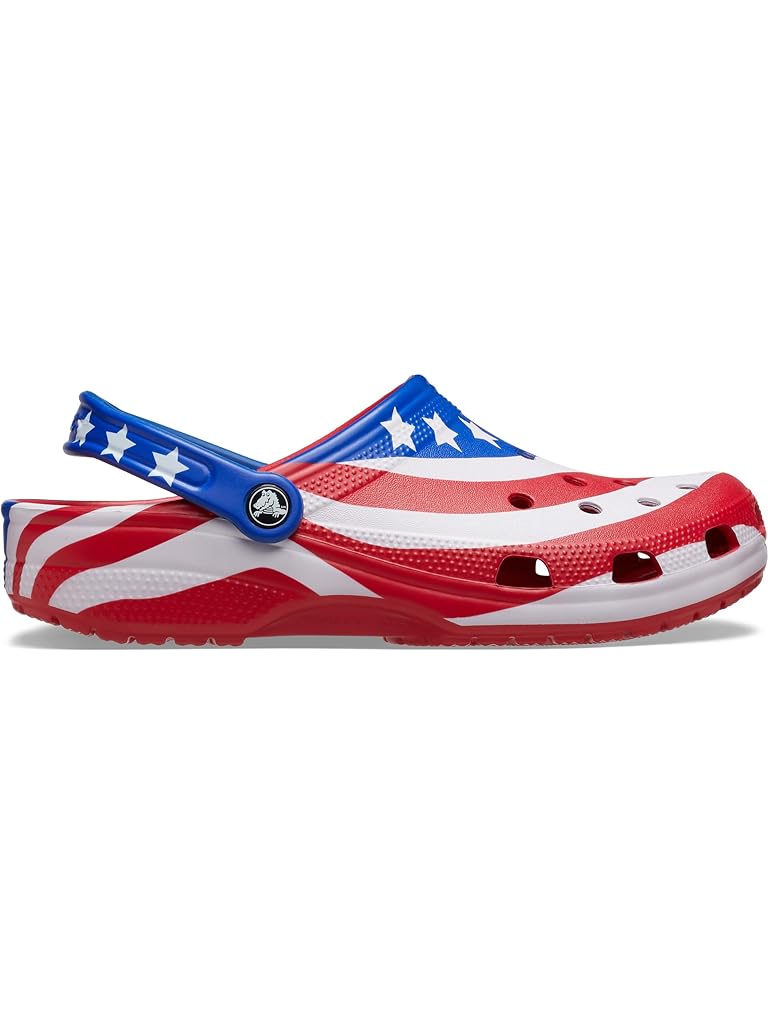 Multi Crocs Classic American Flag Clog