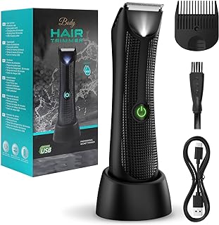 Vexloria Ball Trimmer Men, Body Groomer Men, Electric Groin Hair Trimmer, Body Hair Trimmer Men, Pubic Hair Trimmer with C...