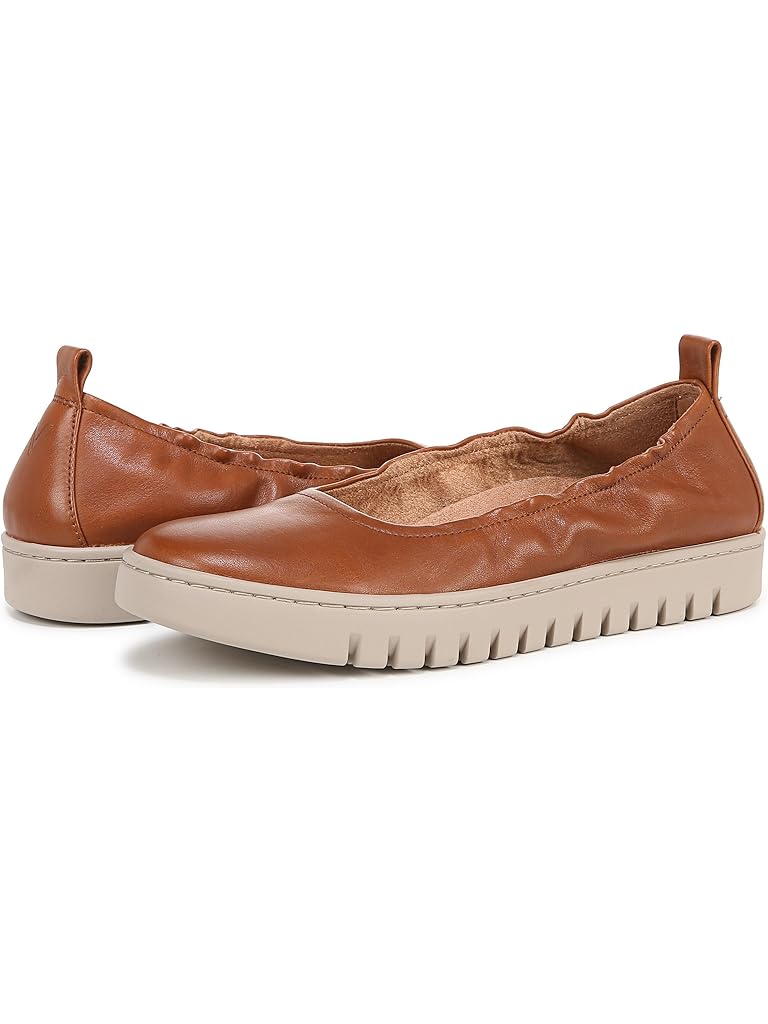 Tan VIONIC Uptown Ballet Slip-ons