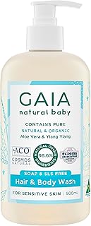 GAIA Natural Baby Hair & Body Wash | Certified Natural | Suitable for Newborns | Sensitive Skin formula | organic Aloe Ver...