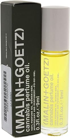 Image of Malin + Goetz Cannabis Perfume Oil, 0.3 Fl. Oz. - Men & Women Rich & Earthy Scented Oil, Fragrance Oil, Roll On Mini Perfume Body Oil, Vegan & Cruelty-Free