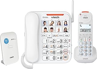 VTech CareLine Corded-Cordless Bundle - NBN Ready Phone System - Corded deskset Plus 1 Cordless handset