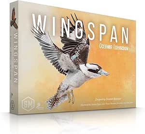 Stonemaier Games: Wingspan Oceania Expansion | Add to Wingspan (Base Game) | includes New Player Mats, Food, and Egg Color | 95 Unique New Birds | Cooperative Mode | 1-5 Players, 70 Mins, Ages 14+