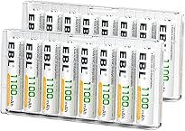 EBL Rechargeable AAA Batteries (16-Counts) High Capacity 1100mAh Ni-MH