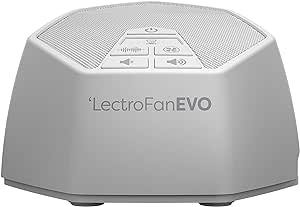 LectroFan EVO Guaranteed Non-Looping Sleep Sound Machine with 22 Unique Fan Sounds, White Noise Variations, and Synthesized Ocean Sounds, with Sleep Timer