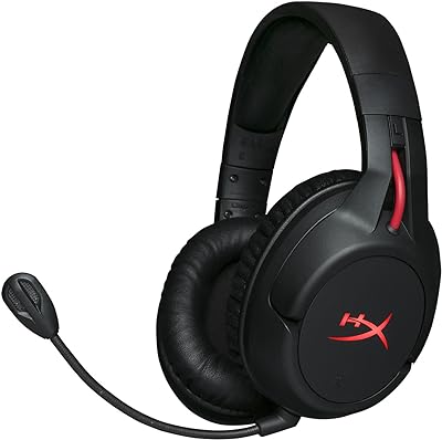 HyperX Cloud Flight - Wireless Gaming Headset, Long Lasting Battery up to 30 Hours, Detachable Noise Cancelling Microphone, Red LED Light, Comfortable Memory Foam, Works with PC, PS4 & PS5