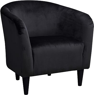 Parker Lane Curved Tub Accnt Chair, Black