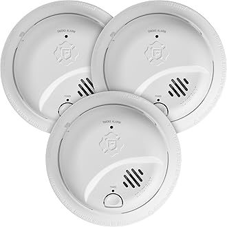 Image of First Alert SMI100-AC, Hardwire Interconnect Smoke Alarm with Battery Backup, 3-Pack