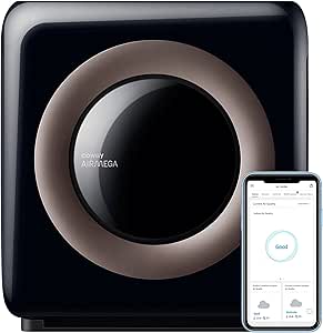 Coway Airmega AP-1512HHS App-Enabled Smart Technology, Compatible with Amazon Alexa True HEPA Air Purifier, Black/Bronze