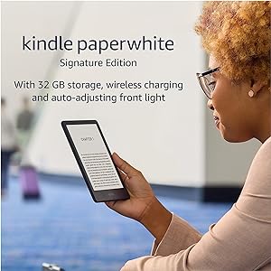 Kindle Paperwhite Signature Edition | 32 GB with a 6.8&#34; display, wireless charging and auto-adjusting front light | Without ads | Black