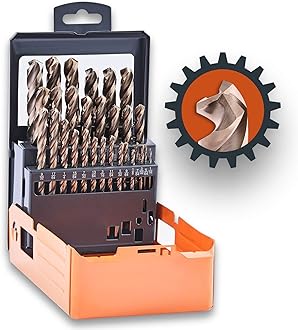 Image of Lichamp 29PCS HSS Cobalt Drill Bits Set 1/16" to 1/2" with Three Flute for Hard Metal, Hardened Stainless Steel and Cast Iron