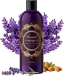 Relaxing Aromatherapy Massage Oil for Couples - Aromatic Body Oil with Sweet Almond Oil Lavender Essential Oil Jojoba Oil ...