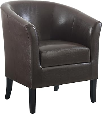 Linon Home Dcor Linon Home Decor Simon Club Chair, 33" x 28.25" x 25.5", Brown