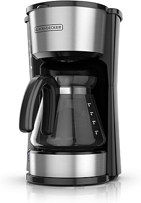 BLACK+DECKER CM0755S 4-in-1 5-Cup Coffee Station Coffeemaker, Stainless Steel