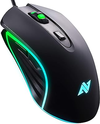 ABKONCORE AM6 AM8 Gaming Mouse 4Dpi Levels (800, 1600, 2400, 3200) I Programmable Buttons I Wired Ergonomic USB Mouse (M30)