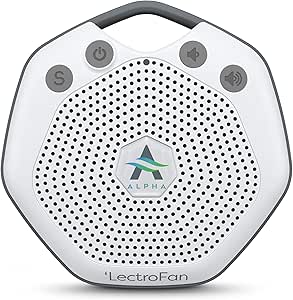 Adaptive Sound Technologies LectroFan Alpha Portable Sleep Sound Machine - Rechargeable White Noise Machine for Crib, Stroller, Car Seat &amp; More - 7 Non-Looping Sounds - for Travel, Bedroom, Nursery