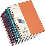 EOOUT 6pcs Hardcover Spiral Notebook, Spiral Journals, College Ruled, 5.5x8.5 Inches, 100GSM Thick Paper, Assorted Jewel Tone Colors, 160 Pages, for Work, School and Gifts