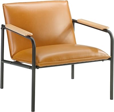 Sauder Boulevard Café Lounge Chair, Metal Camel finish