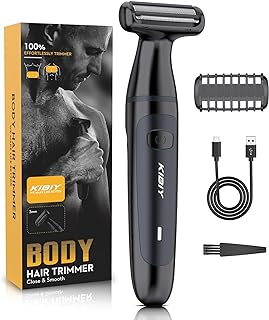 Body Groomer Men, Kibiy Body hair trimmer men IPX7 Waterproof Wet/Dry, Body trimmer Pubic Hair Trimmer for Men, Electric R...