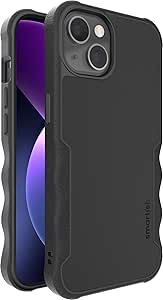 Smartish iPhone 13 Protective Magnetic Case - Gripzilla Compatible with MagSafe [Rugged + Tough] Heavy Duty Grip Armored Cover w/Drop Tested Protection for Apple iPhone 13 - Black Tie Affair