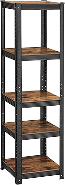 SONGMICS Shelving Unit, 37 x 37 x 150 cm, 400 kg Load Capacity (80 kg per Shelf), Industrial, Adjustable Storage Shelves, for