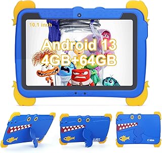 C idea 2024 Android 13 Kids Tablet,10.1 inchTablet for Kids,Children Tablet 4GB RAM+64GB ROM(1TB TF), FHD IPS Screen,Pre-i...