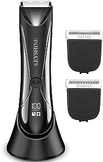 2 in 1 Groin Hair Trimmer & Body Groomer for Men, Ball Shaver with 2 Different Replaceable Ceramic Blades Specifically Des...
