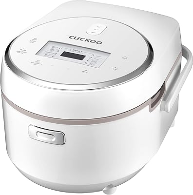 CUCKOO CR-0810F | 8-Cup (Uncooked) Micom Rice Cooker | 9 Menu Options: White Rice, Cake, Soup & More, Nonstick Inner Pot, Designed in Korea | White