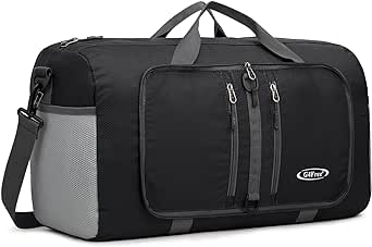 G4Free 40L 65L Foldable Duffel Bag Water Resistant Carry On Tote Bag Lightweight Packable Duffel Bag for Travel Overnight Weekender Bag for Men Women