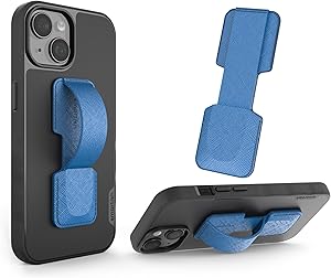 Smartish Phone Grip Loop - Prop Tart - Pop Out Finger Strap and Holder with Kickstand [Compatible with All iPhone &amp; Android Phones] Stick On Phone Ring for all Phone Models - Blues on The Green